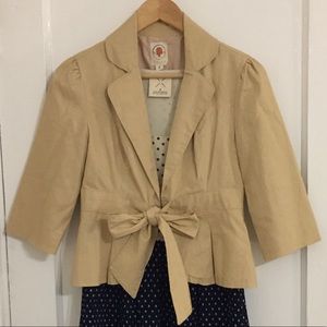 ANTHROPOLOGIE TIE FRONT BLAZER